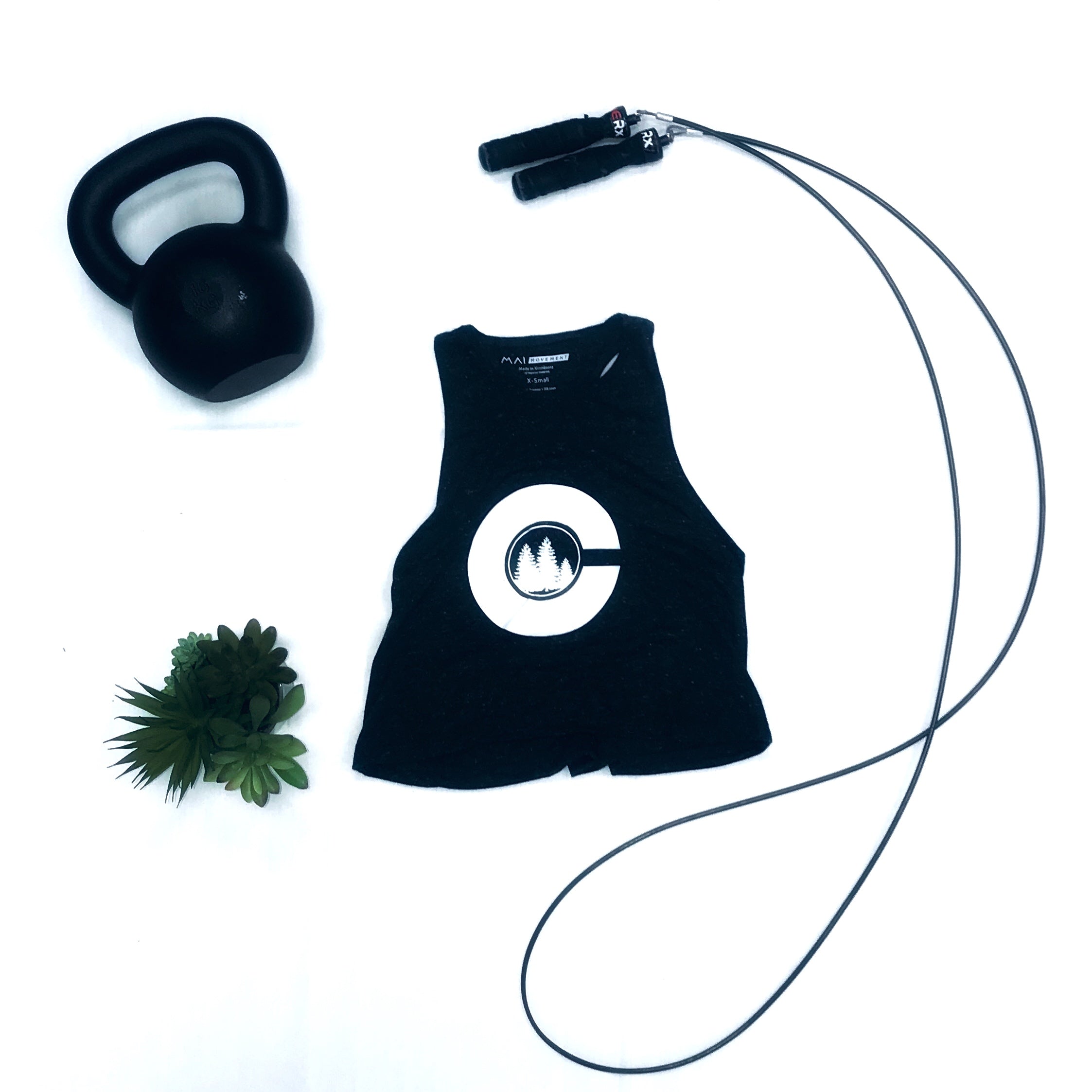 The Center Athletic Crop Tank (Charcoal)